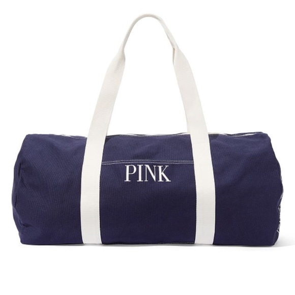 NWT PINK Victoria's Secret Canvas Duffle Bag - Picture 3 of 5